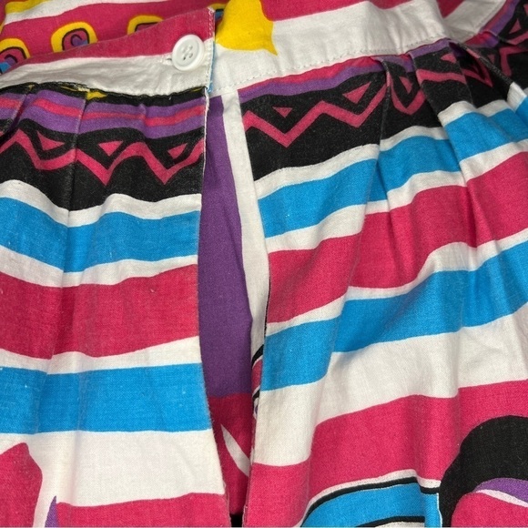 Vintage 80s Peddlers Colorful Southwest Western Midi Skirt Pockets A line Small - Picture 11 of 12